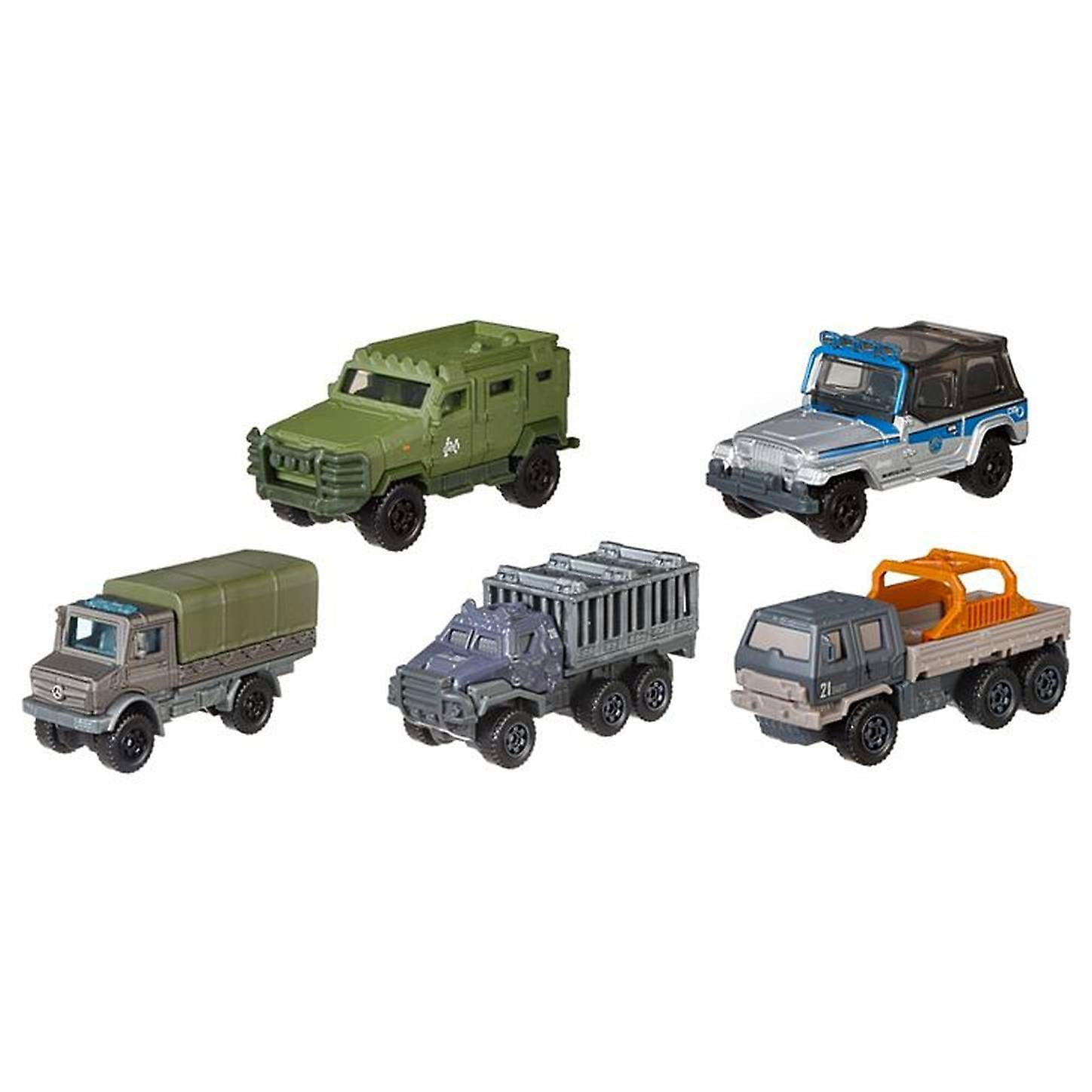 Jurassic World Matchbox DieCast Vehicle 5Pack All Terrain Fleet