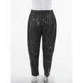 thumbnail image 4 of YEAHDOR Kids Boys Casual Radish Pants Sparkle Sequins Hip Hop Jazz Dance Pants, 4 of 7
