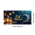 thumbnail image 3 of Eid Mubarak Banner Background Lanterns Stars Moon Festive Decor Backdrop for Party Event Ramadan Celebration Holiday Photography Props, 3 of 4