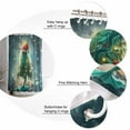 thumbnail image 6 of Coastal Christmas Waterproof Fabric Shower Curtain, Xmas Pine Tree Ocean Beach Green Shower Curtain for Bathroom Curtains Bathtubs Hotel Washable Shower Curtains with 12 Hooks Standard 60x72, 6 of 6