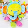 thumbnail image 7 of Baby Comfort Plush Toy, 0-2 Years Old Cartoon Animal Tag Soft Sensory Rattle Toy, Built-In Squeak Interactive Soothing Birthday Gift For Newborns Toddlers, 7 of 7