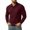 Q55 Wine, variant on Mifsaly Mens Long Sleeve Shirts Waffle Knit Lapel Collar Blouses Casual Daily Golf Shirts for Spring Fall Light Blue,XXL