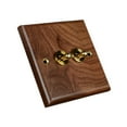 thumbnail image 2 of Abbracc Lighting Switch Plate Premium Wooden Outlet Panel for Living Room Kitchen Hotel Two Levers, 2 of 9