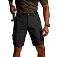 thumbnail image 2 of Migroa Men's Hiking Cargo Shorts with Zipper Pockets Lightweight Outdoor Work Camping Sport Golf Casual Travel Fishing Multipocket Black 3Xl, 2 of 8