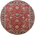 thumbnail image 1 of Ahgly Company Machine Washable Indoor Round Industrial Modern Tomato Red Area Rugs, 3' Round, 1 of 7