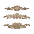 thumbnail image 1 of Calcomanías de tallado de madera maciza, pieza de flor pequeña horizontal, accesorios para muebles, parche para puerta de gabinete, tallado de madera Dongyang, 1 of 1