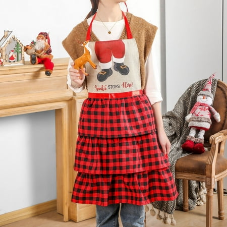

Christmas Decorations Clearance! KITTEHIGM Santa Claus Apron Personality Novelty Ornament Kitchen Home Christmas Apron Clearance Items Sales Today Clearance