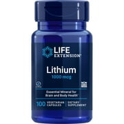 Life Extension Lithium, 1000 mcg  Lithium Orotate  Helps Maintain Cognitive Function & Memory  Low-Dose Formula  Non-GMO, Gluten-Free, Vegetarian  100 Capsules
