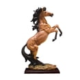 thumbnail image 3 of GROWTH TANK Statue de Cheval Debout Grande Statue de Cheval en Résine Sculpture Décorative Table Animal Marron, 3 of 9