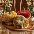 thumbnail image 2 of Christmas Savings Clearance!   3 set of  Pumpkin Decor, 6 inch Halloween Fall Decor Artificial Pumpkin Pillow, Fabric Pumpkins for Thanksgiving Halloween Home Decor Gift on Clearance, 2 of 5