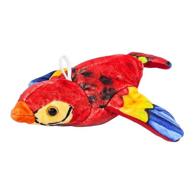 Juguete de gato interactivo Simulada Chirping Bird Party Regalo recargable Toque de ejercicio activado de aleteo de juguete para persecución , Rojo