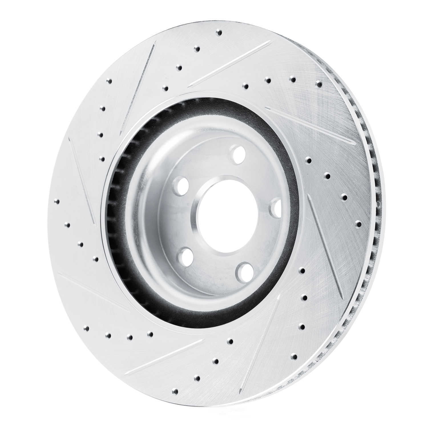 Dynamic Friction Company 631-54296R DFC Brake Rotor - Drilled And Slotted - Silver