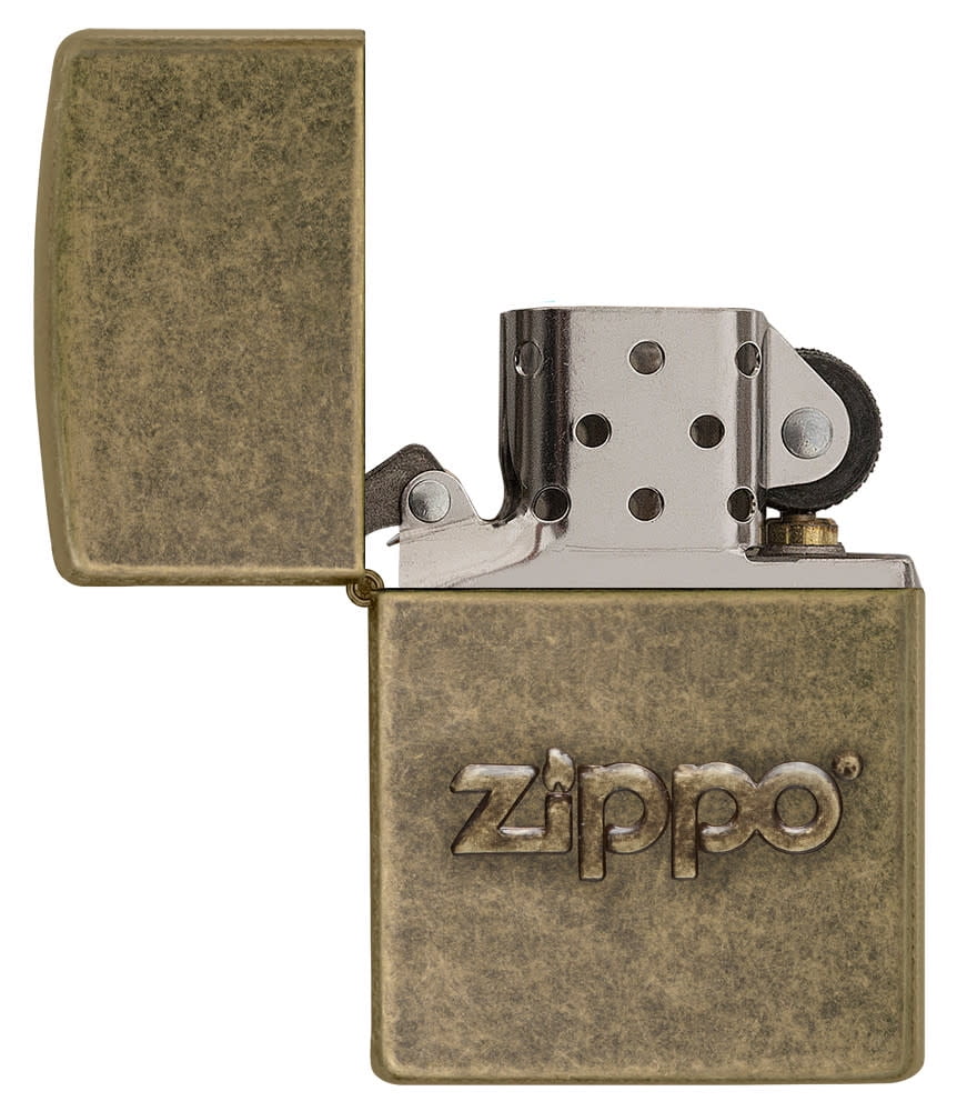 Zippo Stamped Antique Brass Pocket Lighter