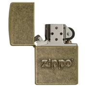 Zippo Stamped Antique Brass Pocket Lighter
