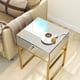 thumbnail image 4 of Mirror Nightstand with Drawer Glam Side Table  End Table Gold Metal Legs Storage Small Table for Living Room Bedroom, 4 of 7
