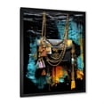 thumbnail image 2 of Designart "Elegant Blue and Black Handbag" Fashion Framed Wall Art - Glam Black Fashion Bag Entryway Framed Wall Art, 2 of 6