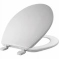 thumbnail image 6 of Mayfair 92B-000 Toilet Seat, Round, Plastic, White, Top-Tite Hinge, 6 of 10