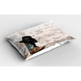 thumbnail image 2 of Ambesonne Vintage Pillow Sham 2 Pack, Rodeo Cowboy Grunge Hat, 30"x20", Black Brown, 2 of 3