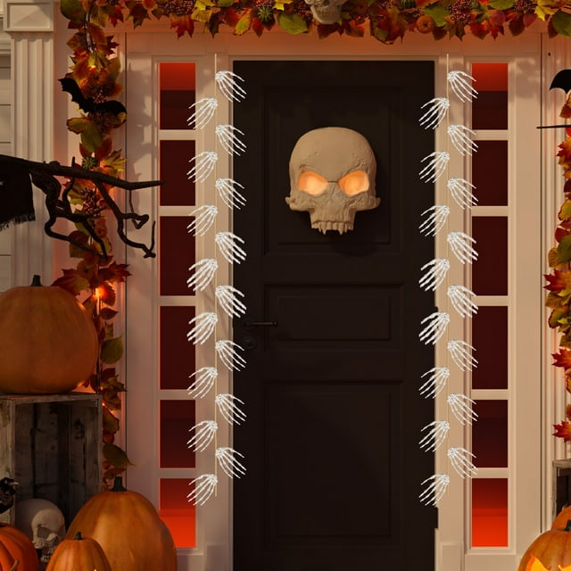 Holiday products P Lastic O Rnaments Halloween Curtain Door Curtain Pendant Skull Palm Pendant Horror Scene Layout Props