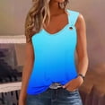 thumbnail image 4 of Tank Tops for Women V Neck Sleeveless T Shirts Gradient Color Print Shirts Dressy Casual Summer Tops Blusas Mujer Basicas, 4 of 5