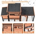 thumbnail image 5 of Chicken Coop with Run Large Wooden Hen House with Openable Roof, Weatherproof Poultry Cage with Sliding Window,Orange with Black, 5 of 9