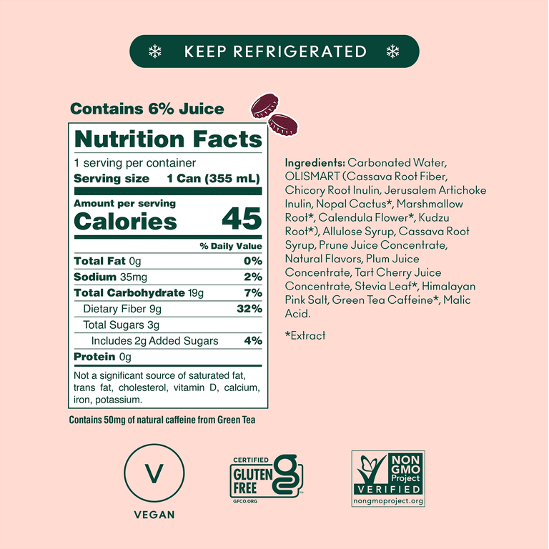 OLIPOP, 9g Fiber Prebiotic Soda, Goodwin, 12 fl oz, 12pk - Walmart.com