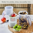Crystalia Large Pickle Jar w/ Strainer, Food Storage, Leak Proof Lid
