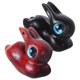 thumbnail image 4 of Wood Bunny Hanging Decorative Item Home Decoration Handmade Craftsmanship 3X2.3X1.6Cm 2Pcs, 4 of 4
