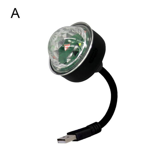LED RGB Flash Light Projector Ball Rotatory USB Disco Decorative Bar Stage