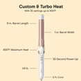 thumbnail image 4 of Conair Double Ceramic 1-Inch Curling Iron, White/Rose Gold, 1 Count, 4 of 9