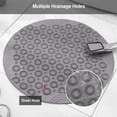 thumbnail image 4 of Semfri Gray Round Non Slip Shower Mat 22 x 22 inches Textured Surface Anti Slip Bath Mats with Drain Hole in Middle Bathroom Bath Massage Foot Mat for Shower Stall Bathroom Floor Showers, 4 of 7