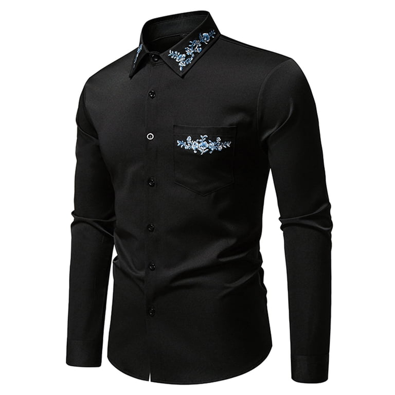 black designer dress shirts Mens Black Designer Dress Shirts