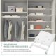 thumbnail image 4 of Wardrobe Divided Storage Stand Nail-free Retractable Storage Bracket Organizer, 4 of 4