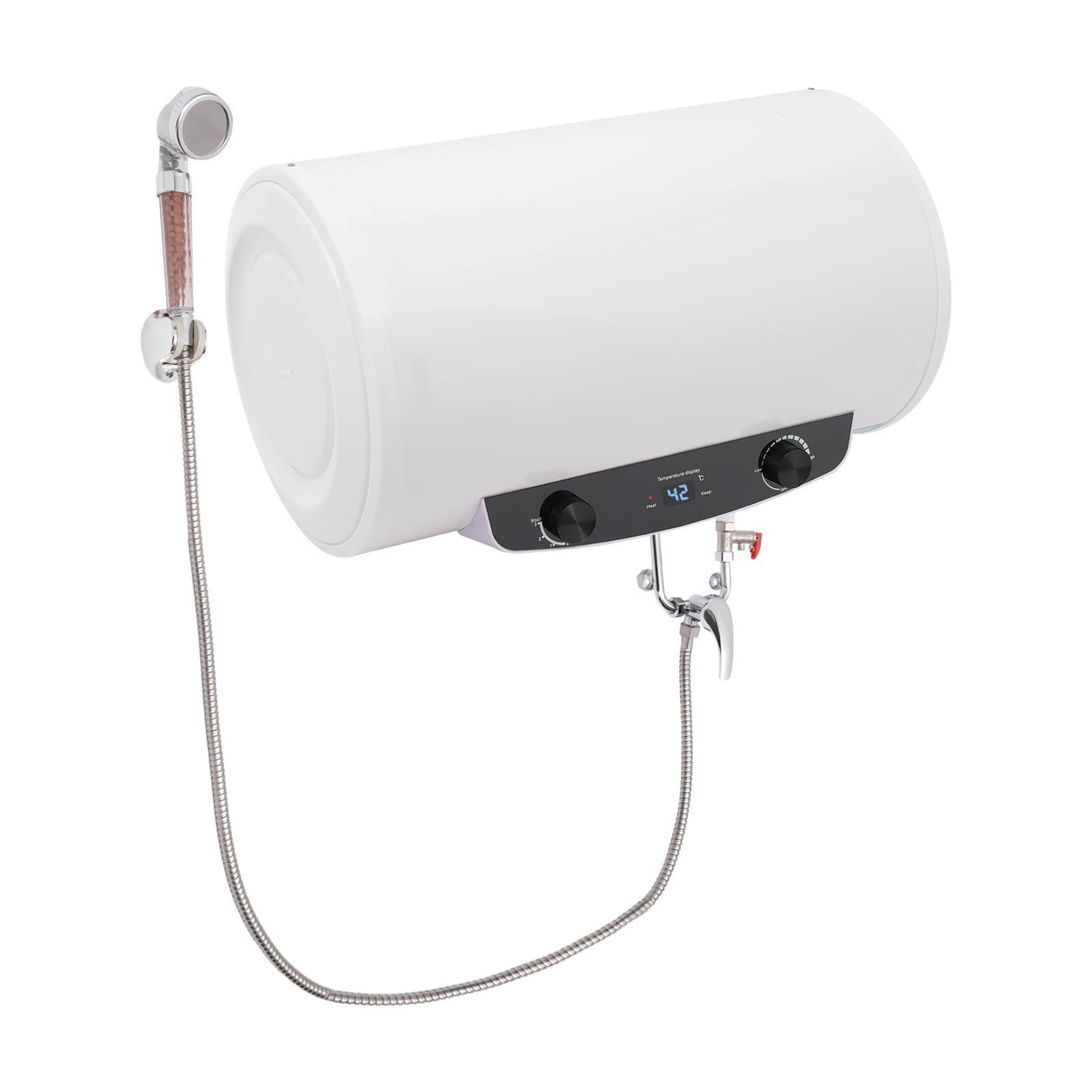 Modern White Column Electric Hot Water Heater Warmer Heating Heat Tank Bathroom Shower House 35L