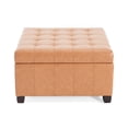 thumbnail image 2 of Brown Storage With Elegant Button Tufting Design Sophisticated Solution, 2 of 6