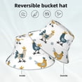 thumbnail image 4 of Kdxio Reflective Bucket Hat - Farm Roosters Print Bucket Hat for Men,Women, 4 of 9