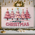 thumbnail image 6 of Pink Theme Christmas Banner Gold Ornaments Xmas Display Star Topped Festive Design Holiday Backdrop for Christmas Party Holiday Decoration Indoor Celebration, 6 of 9