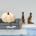 thumbnail image 2 of Dualoai Halloween Pumpkin Pillows Plush Sofa Cushion and Egyptian Cat Statues Bookends Decorative Figurines for Bedroom Office Housewarming Decor, 2 of 8