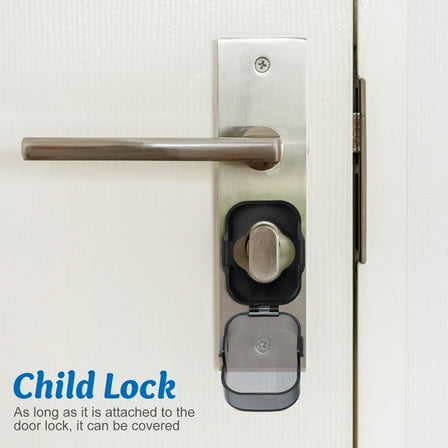 NICEXMAS Childproof Oven Knob Covers Door Knob Safety Cover Black 1Set