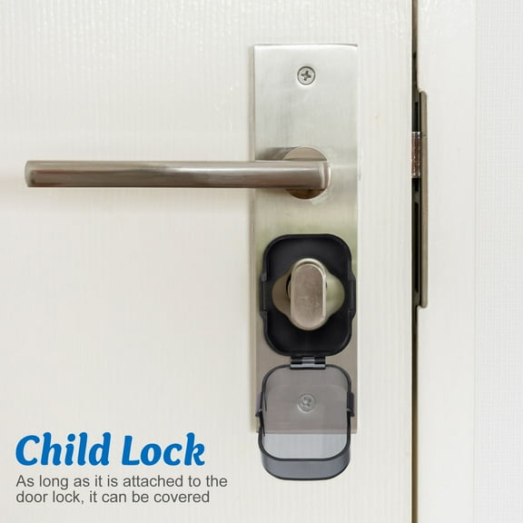 NICEXMAS Childproof Oven Knob Covers Door Knob Safety Cover Black 1Set