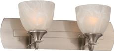 100-Watt Incandescent Medium Base Lamps Brushed Nickel Uses 2 Vanity Fixture 14 x 8