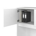thumbnail image 5 of Studio C 72W x 36D U Desk with Hutch and Drawers in White - Engineered Wood, 5 of 7