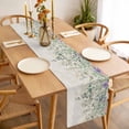 thumbnail image 3 of Eucalyptus Leaves Table Runner - 90 Inch Long, Kitchen Dining Table Runner Dresser Scarves, Sage Green Summer Botanical Weeping Farmhouse Decor for Coffee Tables Wedding Party Banquet, 3 of 8
