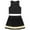Black, variant on Alvivi Kids Girls Cheer Leader Costume Cheerleading Crop Top with Pleated Skirt Set 6-16