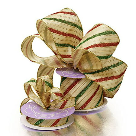 Holiday Wired Christmas Tree Ribbon - 2 1/2