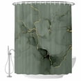 thumbnail image 2 of Sage Green Marble Waterproof Fabric Shower Curtain,Modern Abstract Art Ink Painting Waterproof Fabric Shower Curtain for Bathroom Curtains Bathtubs Hotel Shower Curtains with 12 Hooks Stall 54x78in, 2 of 8