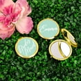 thumbnail image 2 of Koyal Wholesale Gold Compact Mirror Bridesmaid Wedding Gift, Mint Green, 1-Pack, 2 of 5