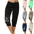 thumbnail image 2 of ShiShine Women's Drawstring Elastic Waist Sweatpants with Pocket Printed Ankle Cinching Cropped Pants, 2 of 6