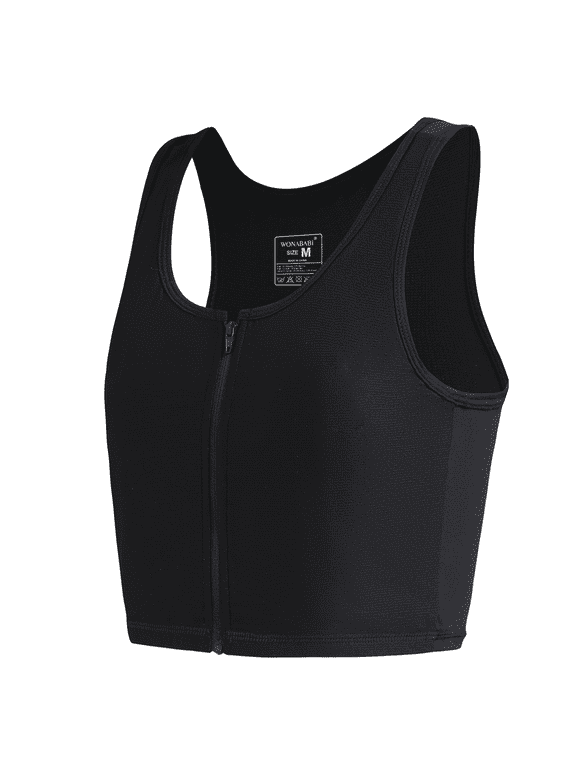 chest binder for womens binder corset with zipper tank top Sports binder S-4XL