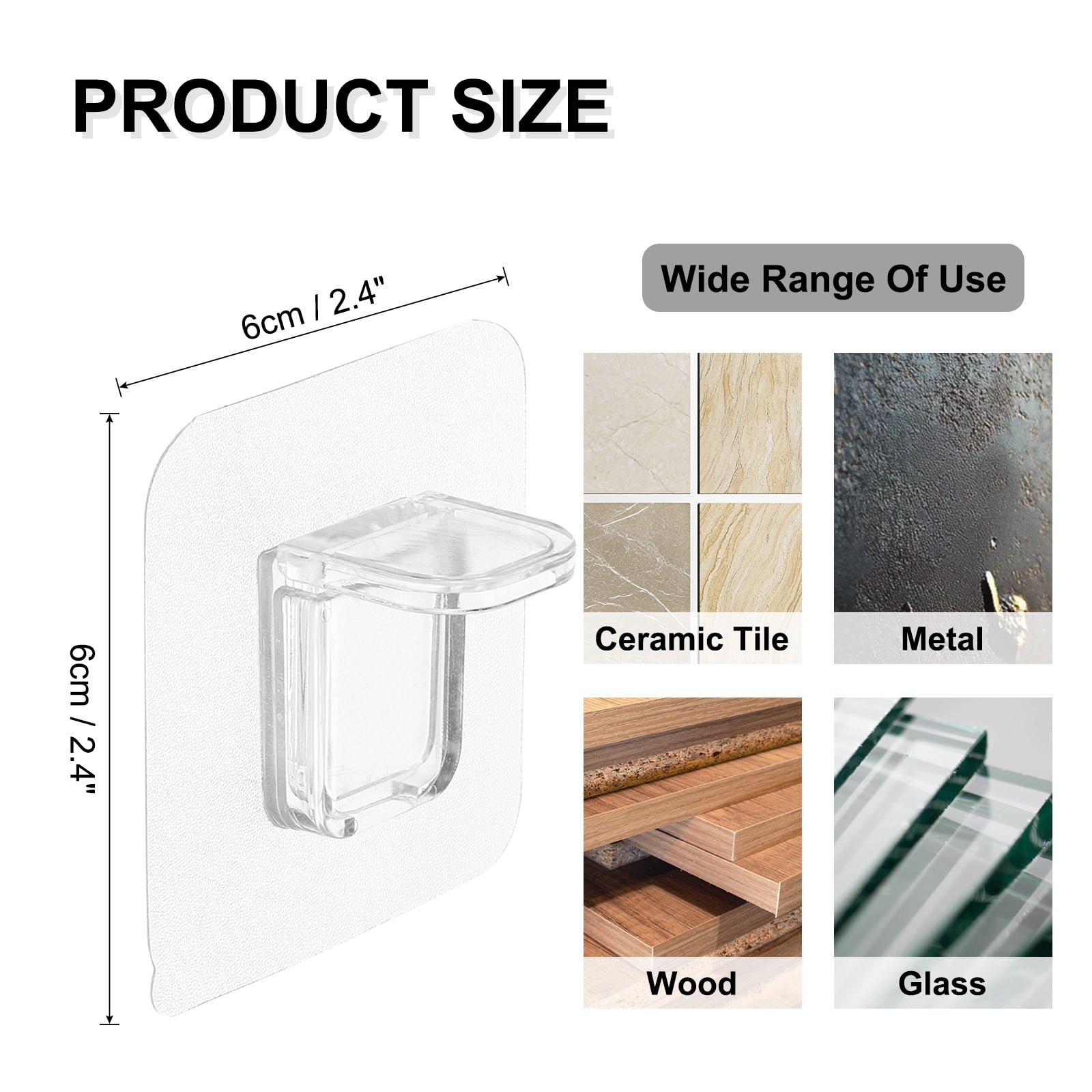 Unique Bargains Shelf Support Peg Punch Free Self Adhesive Bracket 20pcs